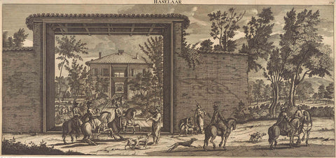 Hunting lodge in Smyrna, Jan Luyken, 1698 Canvas Print