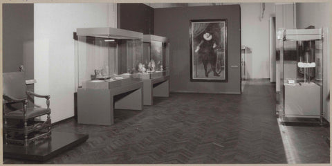 Room with a painting, an armchair and various objects in display cases, c. 1993 - c. 1994 Canvas Print