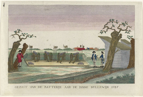 Battery at the Binnen Bullewijk, 1787, anonymous (attributed to), 1787 Canvas Print