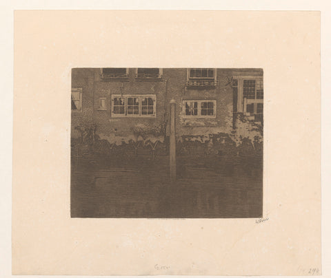 Rear facades of Voorstraat 475 and 473 in Dordrecht, Willem Witsen, c. 1898 - c. 1900 Canvas Print