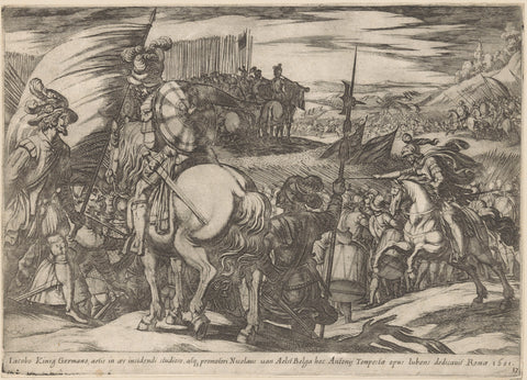 An army prepares for the attack, Antonio Tempesta, 1601 Canvas Print