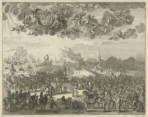 Departure of Charles II from Scheveningen to England, 1660, Pieter Philippe, 1660 Canvas Print