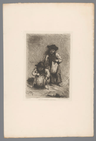 Two beggars, Alexandre Falguière, 1877 Canvas Print