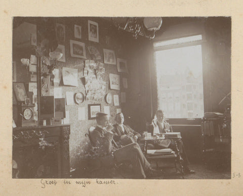 Group in the room of Hendrik Herman van den Berg, Hendrik Herman van den Berg, in or after 1890 - in or before 1894 Canvas Print