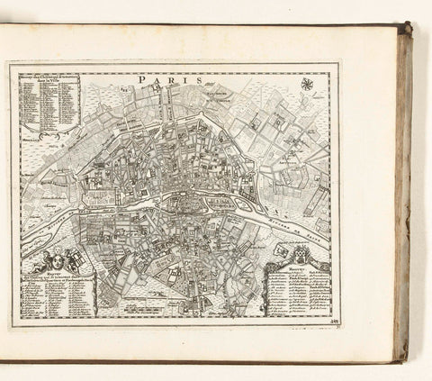 Map of Paris, 1726, anonymous, 1726 Canvas Print