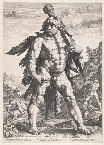 The great Hercules, Hendrick Goltzius, 1589 Canvas Print