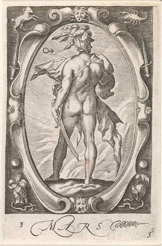 Mars, Jacob Matham, 1717 - 1732 Canvas Print