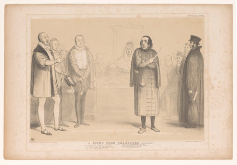 Spotprent met Disraeli als Shylock, John Doyle, 1844 Canvas Print