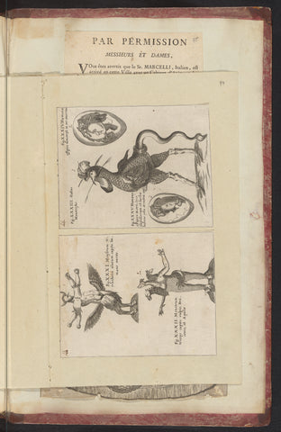 Monstrous animals, anonymous, 1665 - 1667 Canvas Print