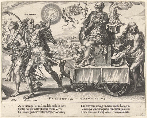 Triumph of suffering (Patientia), Dirck Volckertsz. Coornhert, 1559 Canvas Print