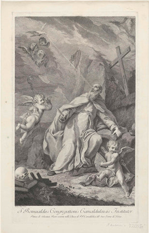 De heilige Romualdus, Francesco Bartolozzi (attributed to), 1739 - 1780 Canvas Print