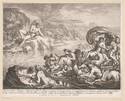 Triumph of Galatea, Jean Lepautre, 1628 - 1682 Canvas Print