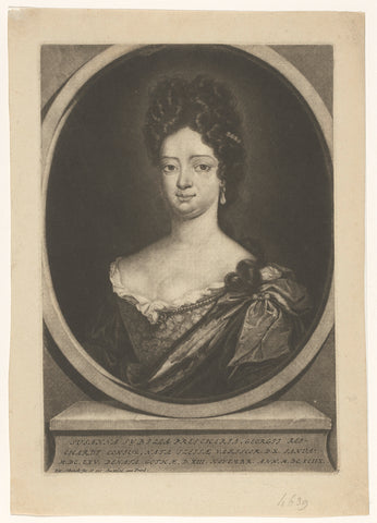 Portret van Susanna Sibylla Reichardt, Pieter Schenk (I), 1697 - 1698 Canvas Print