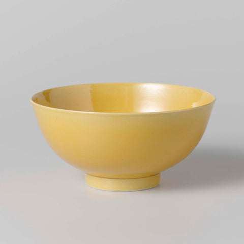 Bowl with a yellow glaze, anonymous, c. 1736 - c. 1795 Canvas Print