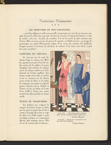 Art - Goût - Beauté, Feuillets de l' élégance féminine, February 1926, No. 66, 6th Year, p. 21, anonymous, 1926 Canvas Print