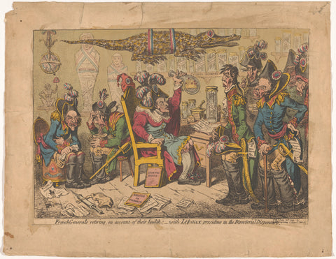 Spotprent op Louis Marie de la Révellière-Lépeaux, 1799, James Gillray, Hannah Humphrey, 1799 Canvas Print
