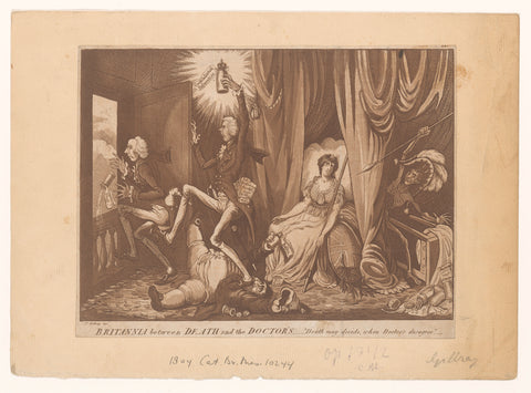 Pitt as the new doctor for Britannia, C. Starcke (possibly), 1804 - 1805 Canvas Print