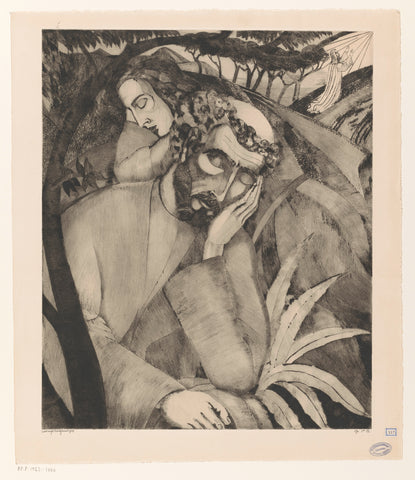 Christ on the Mount of Olives, Lodewijk Schelfhout, 1924 Canvas Print