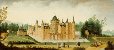 View of the Castle of Egmond aan den Hoef, Claes Jacobsz. van der Heck, c. 1638 Canvas Print