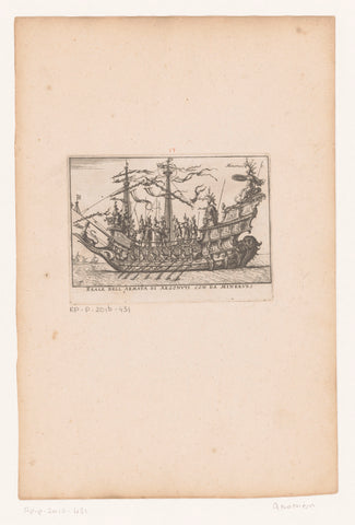 Ship with Jason and Minerva, anonymous, 1624 - 1631 Canvas Print