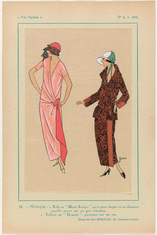 Très Parisien, 1923, No. 5: 18.-MONIQUE. - 1. Dress in 