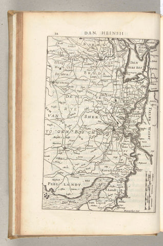 Map of the surroundings of Den Bosch, 1629, Francoys Huys, 1629 - 1631 Canvas Print