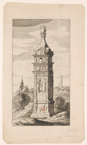 View of the Column of Igel, anonymous, 1652 Canvas Print