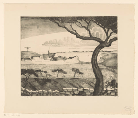 Coastal Landscape with a Country Road, Lodewijk Schelfhout, 1928 Canvas Print