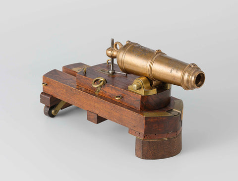 Model of a 12-Pounder Carronade on a Slide, anonymous, 1800 Canvas Print