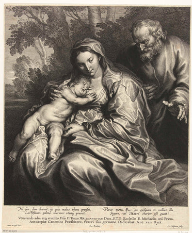 Rest on the Flight into Egypt, Schelte Adamsz. Bolswert, 1596 - 1659 Canvas Print