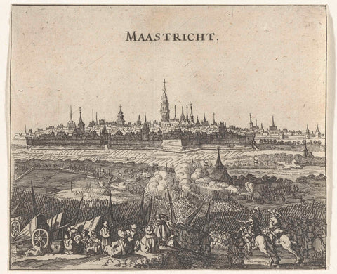 Beleg van Maastricht, 1632, anonymous, 1650 - 1652 Canvas Print