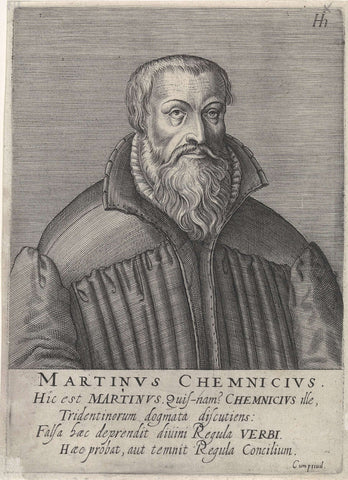 Portrait of Martinus Chemnitz, Hendrick Hondius (I), 1599 Canvas Print