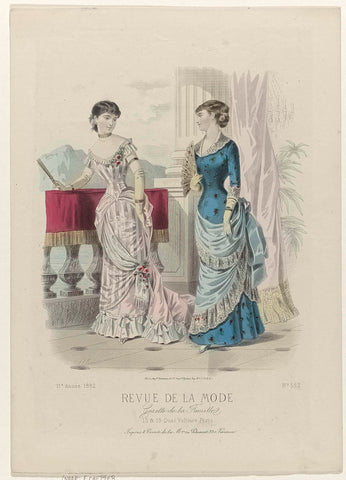 Revue de la Mode, Gazette de la Famille, Sunday, July 30, 1882, 11th year, No. 552: Jupons & Corsets (...), E. Cheffer, 1882 Canvas Print