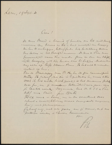 Letter to Philip Zilcken, Adriaan Pit, 1921 Canvas Print