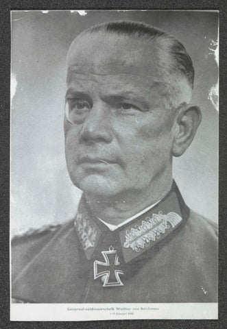 Portrait of General Field Marshal Walther von Reichenau, anonymous, 1942 Canvas Print