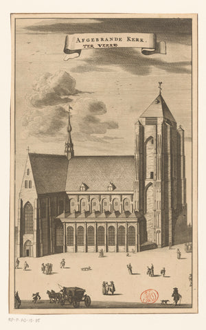 View of the Grote Kerk in Veere, anonymous, 1696 Canvas Print