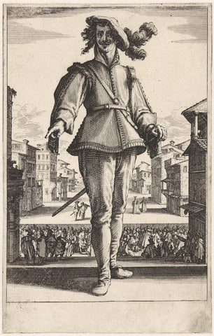 Capitano, Jacques Callot, 1619 Canvas Print