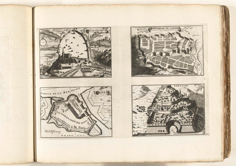 Maps and views of Athens, Cerigo, Santa Maura and Lepanto, c. 1702, anonymous, 1702 - 1703 Canvas Print