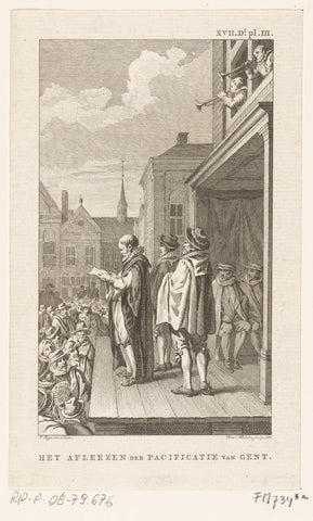 Proclamation of the Pacification of Ghent, 1576, Reinier Vinkeles (I), 1787 Canvas Print