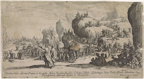 Passage through the Red Sea, Jacques Callot, 1629 Canvas Print