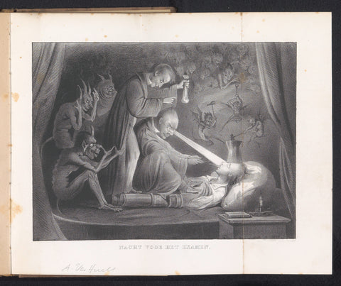 Cartoon in Leiden student almanac, 1844, anonymous, 1844 Canvas Print