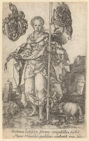 Humility, Heinrich Aldegrever, 1552 Canvas Print