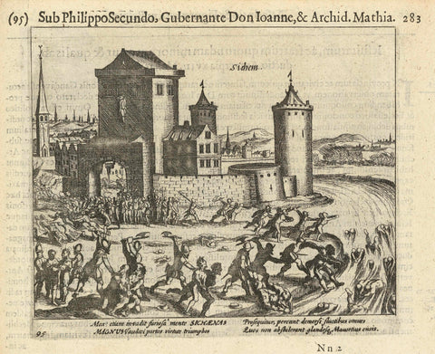 Punishment of Zichem, 1578, Simon Frisius, 1621 - 1622 Canvas Print