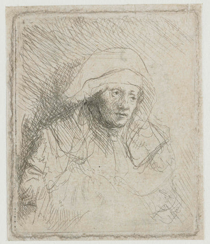 Sick Woman with a White Headdress (Saskia), Rembrandt van Rijn, c. 1645 Canvas Print