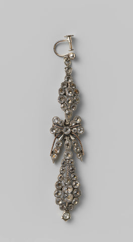 Earring of rhinestones, anonymous, c. 1750 - c. 1850 Canvas Print