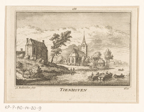 View of Tienhoven, 1620, Abraham Rademaker, 1725 - 1803 Canvas Print