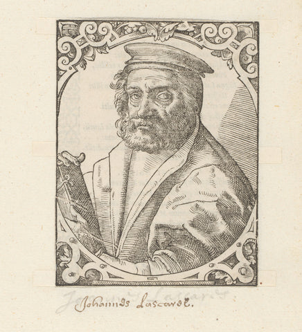 Portrait of Johannes Lascaris, anonymous, 1549 - 1577 Canvas Print