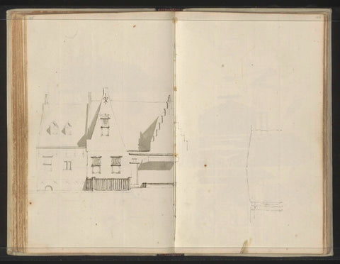 Terraced houses with a spout and stepped gable, Johannes Huibert Prins, c. 1783 - c. 1797 Canvas Print