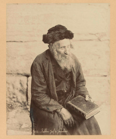 Portrait of a rabbi, anonymous, c. 1895 - c. 1915 Canvas Print