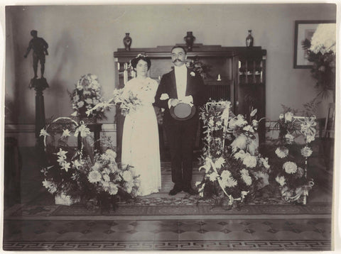 The Couple Letterie in their home, anonymous, 1913 Canvas Print